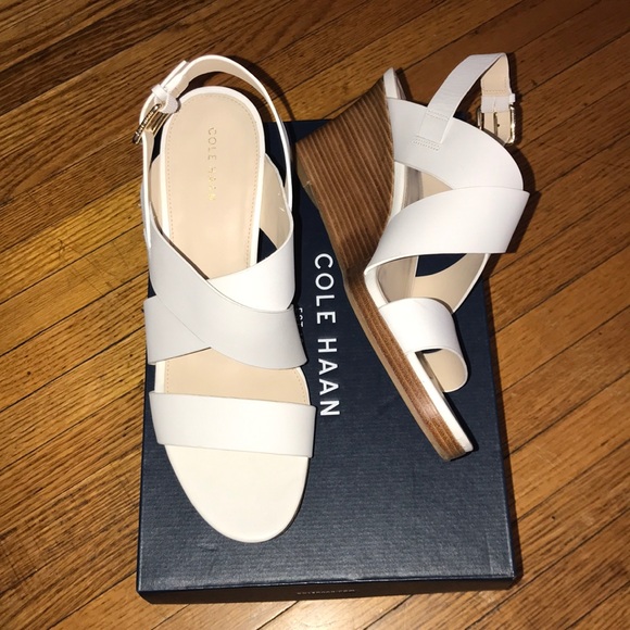 Cole Haan White Penelope Wedge